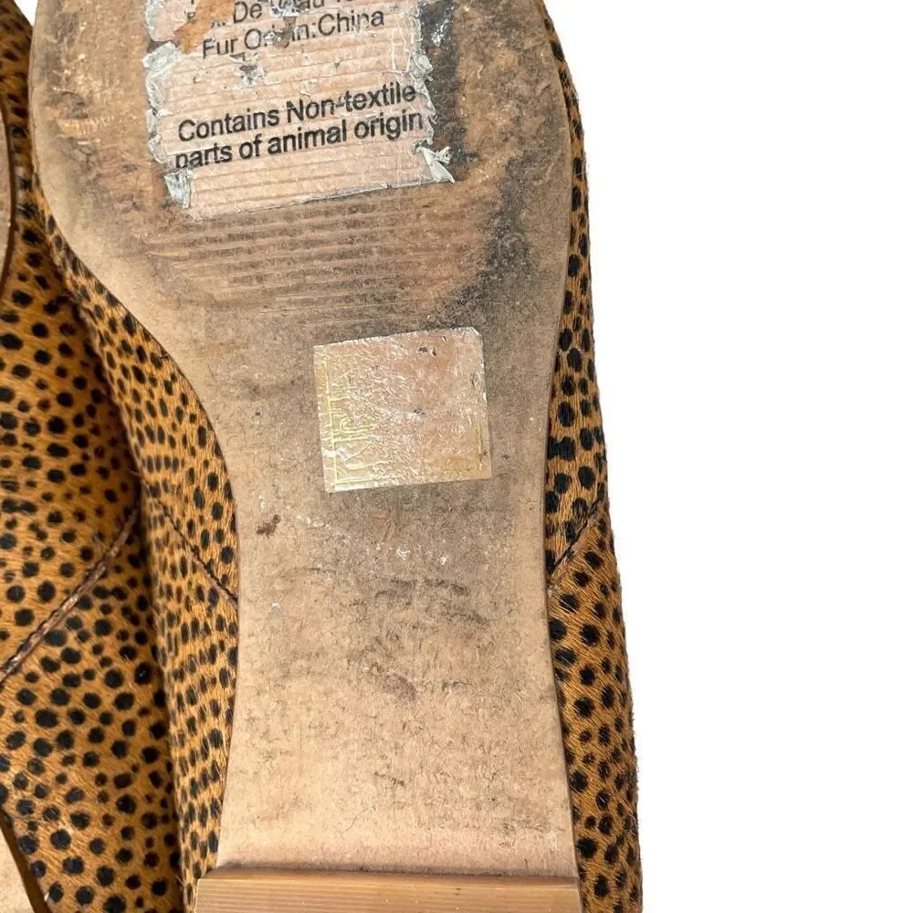 Madewell The Lizbeth Flats in Dotted Calf‎ Hair Size 7 leopard